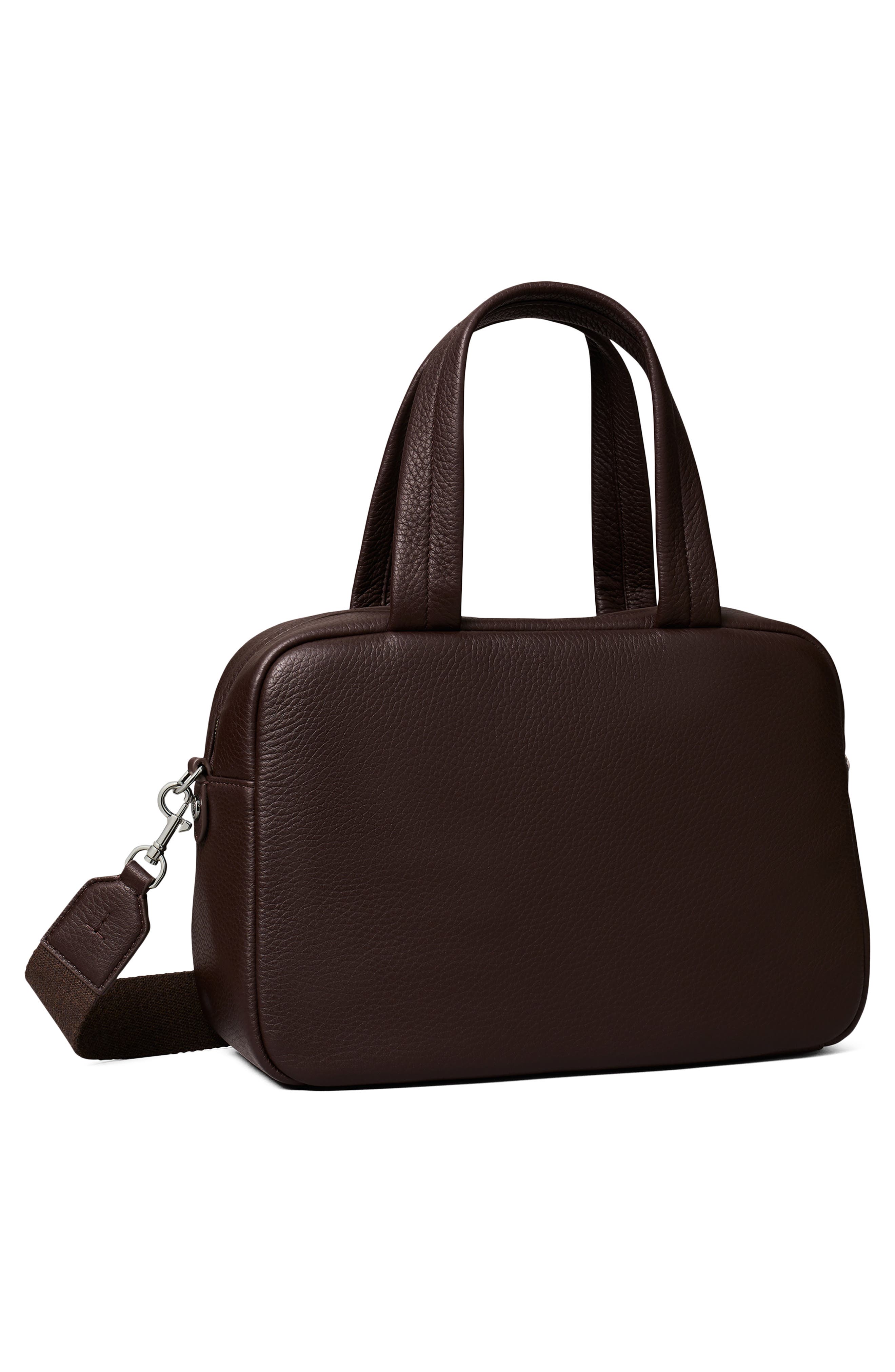 Tory Burch Leather Satchel, Alternate, color, Cocoa