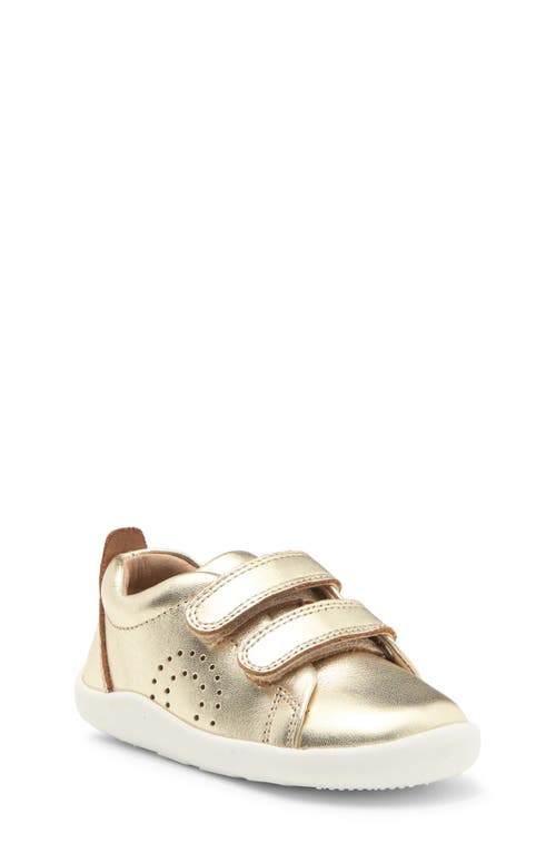 OLD SOLES Kids' Metallic Leather Sneaker in Gold 