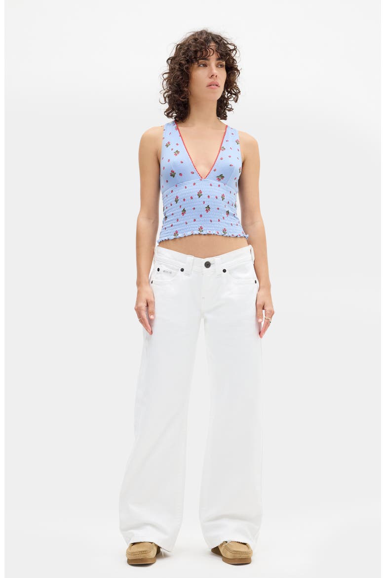 Kayla Low Rise Wide Leg Jeans, Alternate, color, WHITE