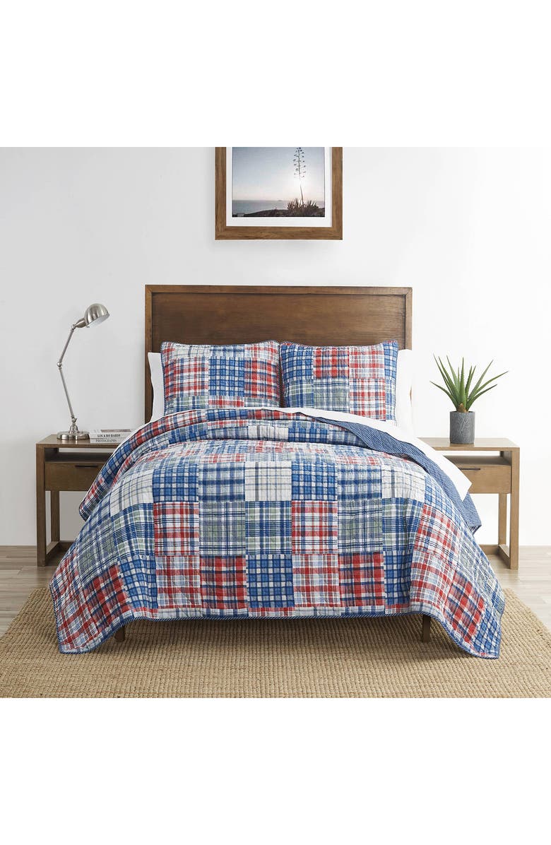 Nautica Raeford Open Dark Blue Quilt Set, Alternate, color, 
