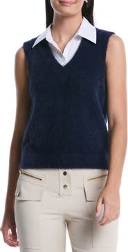 Laundry by Shelli Segal Layered Sweater Vest