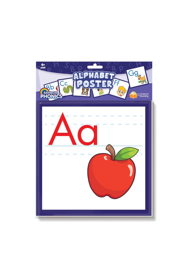 Rainbow Phonics Alphabet Poster, Main, color, Multicolored