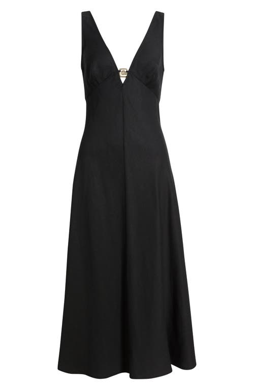 Rails Avila Metal Accent Sleeveless V-neck Midi Dress