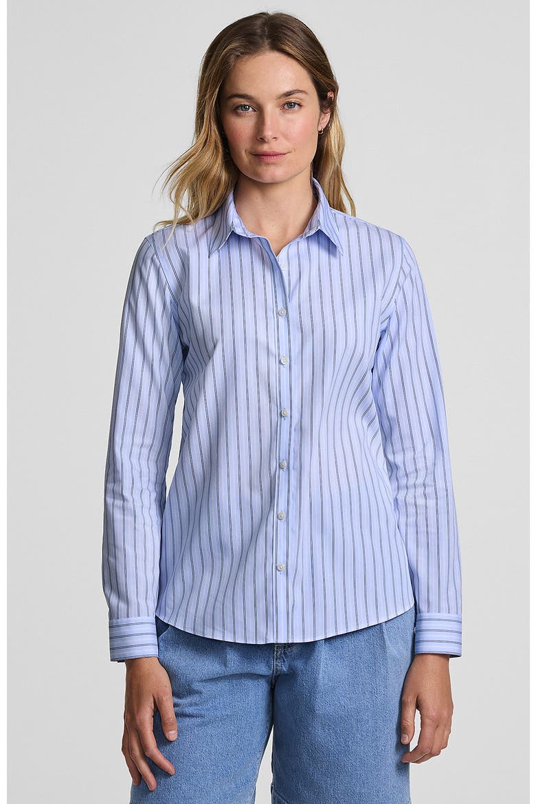 No Iron Button Front Shirt, Main, color, Soft Sky Blue Stripe