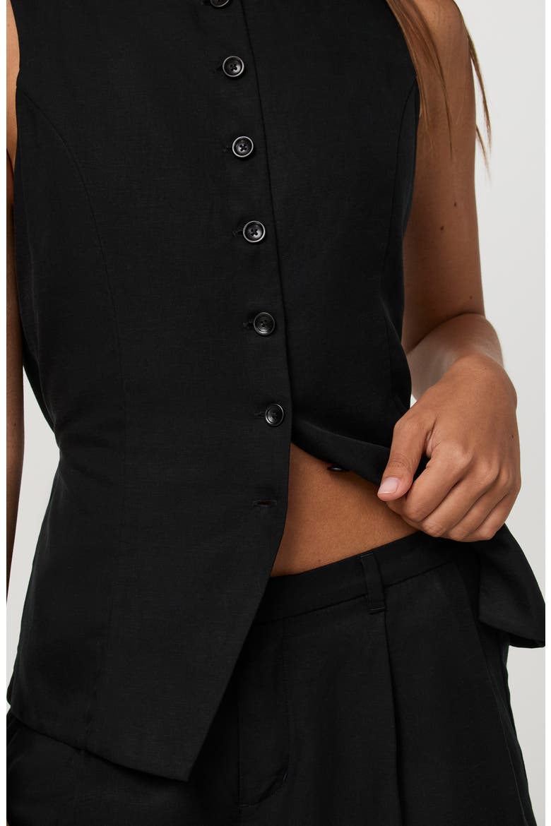 Trestles Twill Vest, Alternate, color, BLACK