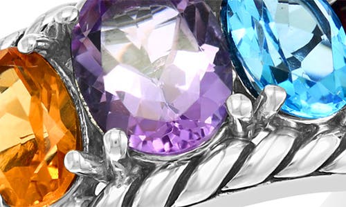 Effy Sterling Silver Mixed Gemstone Ring In Silver