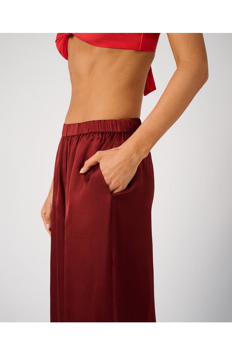 WeWoreWhat Beach Pants, Alternate, color, Oxblood/Cherry