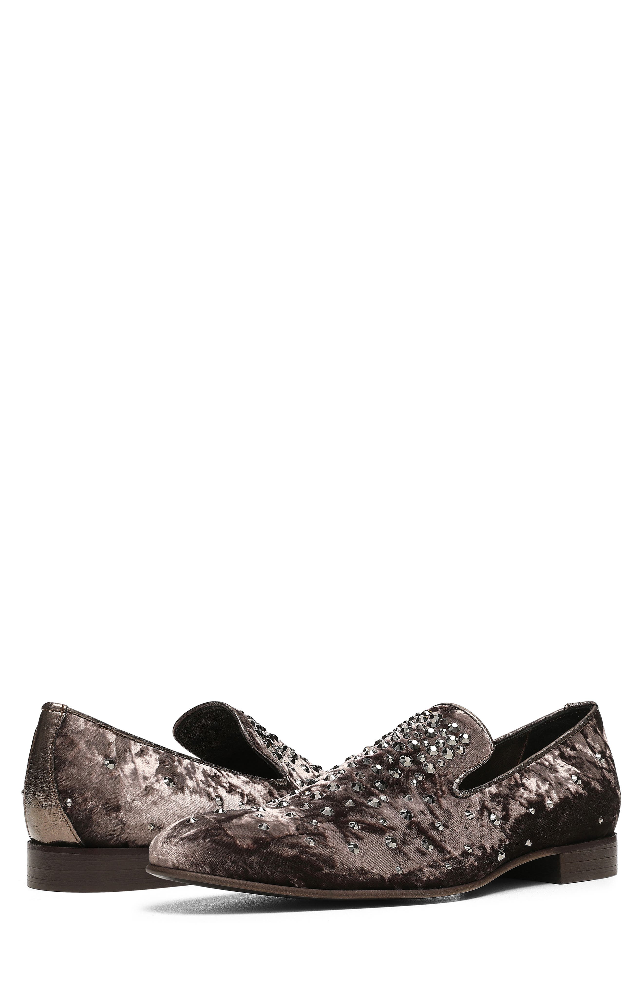 Velvet Rhinestone Venetian Slipper, Alternate, color, EXPRESSO