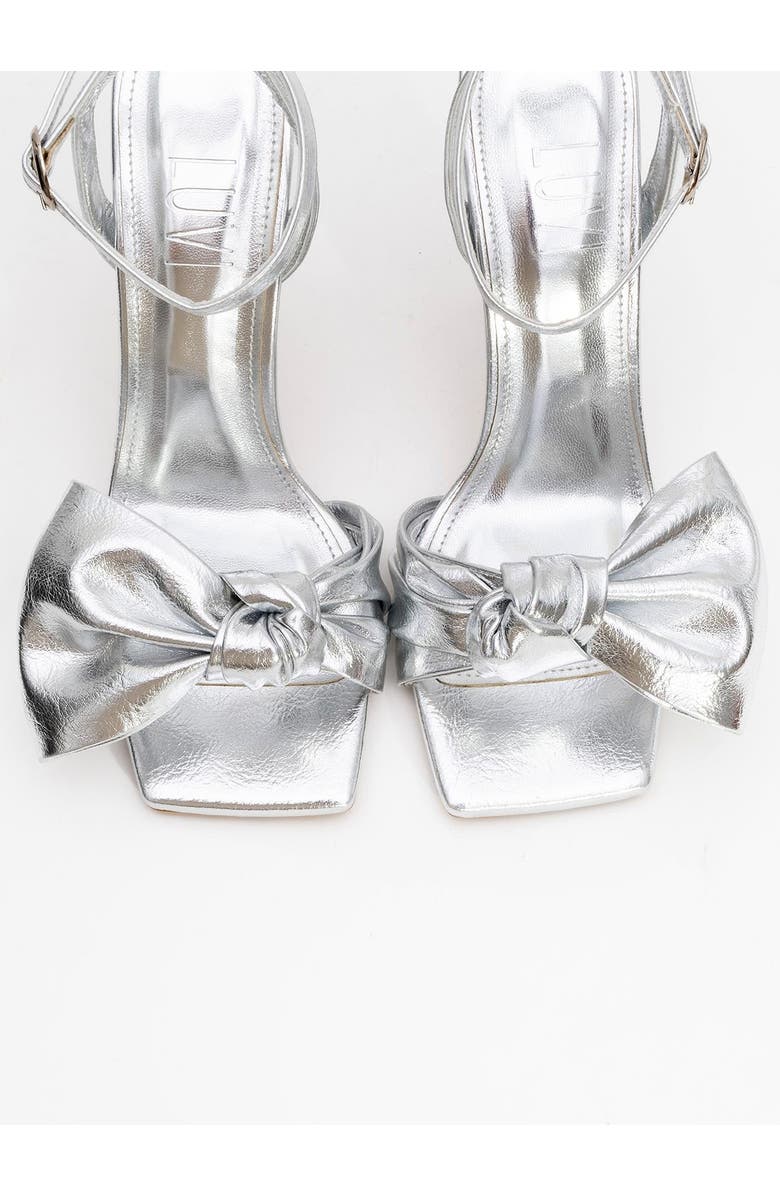Prologue Shoes Pila Ankle Strap Stiletto Sandal, Alternate, color, Silver
