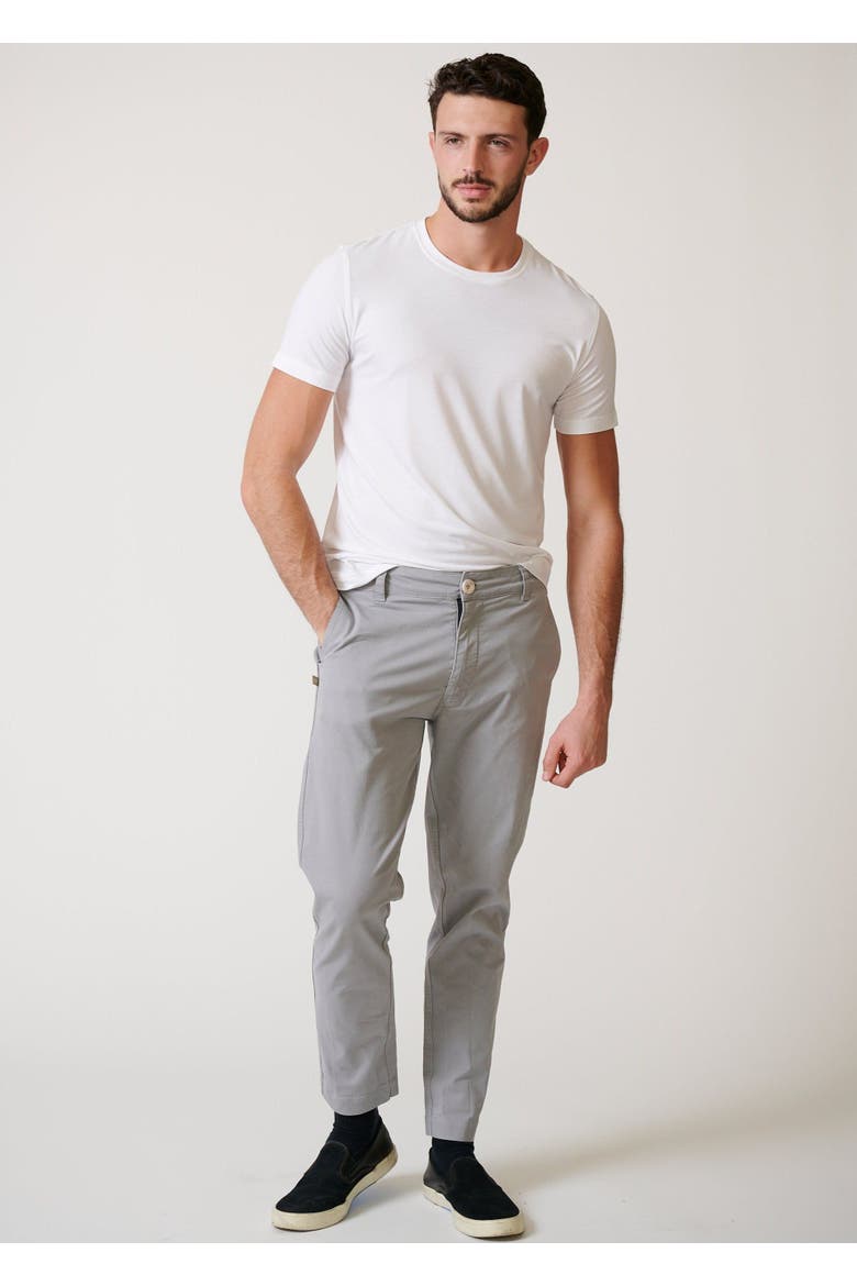 Stretch Cotton Chino Pant, Alternate, color, Acqua