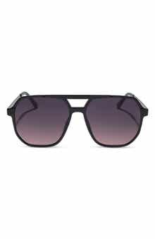 Landon 58mm Gradient Oversize Aviator Sunglasses