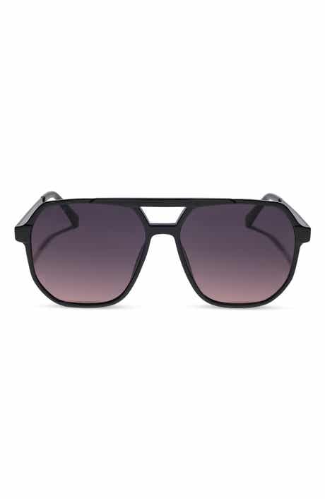 Landon 58mm Gradient Oversize Aviator Sunglasses