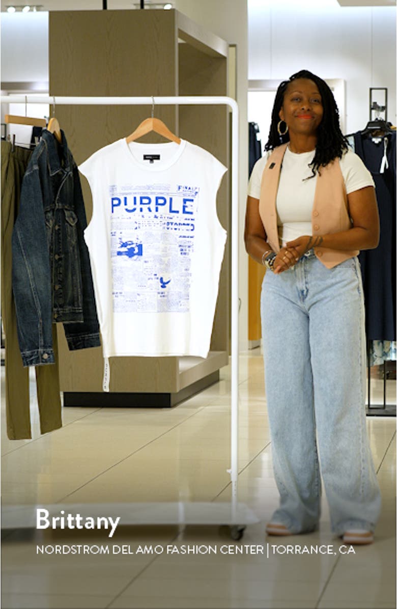 Newsprint Muscle Tee, sales video thumbnail