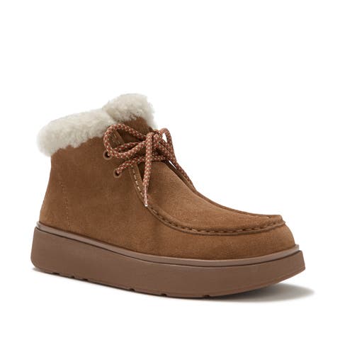 Gen-FF Suede Shearling Lace Up Boots
