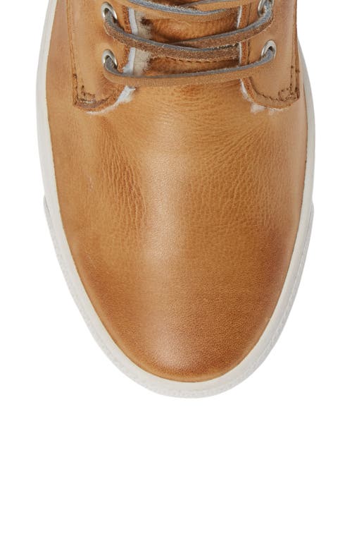 Blackstone Ql41 High Top Sneaker With Genuine Shearling Lining In Rust Leather