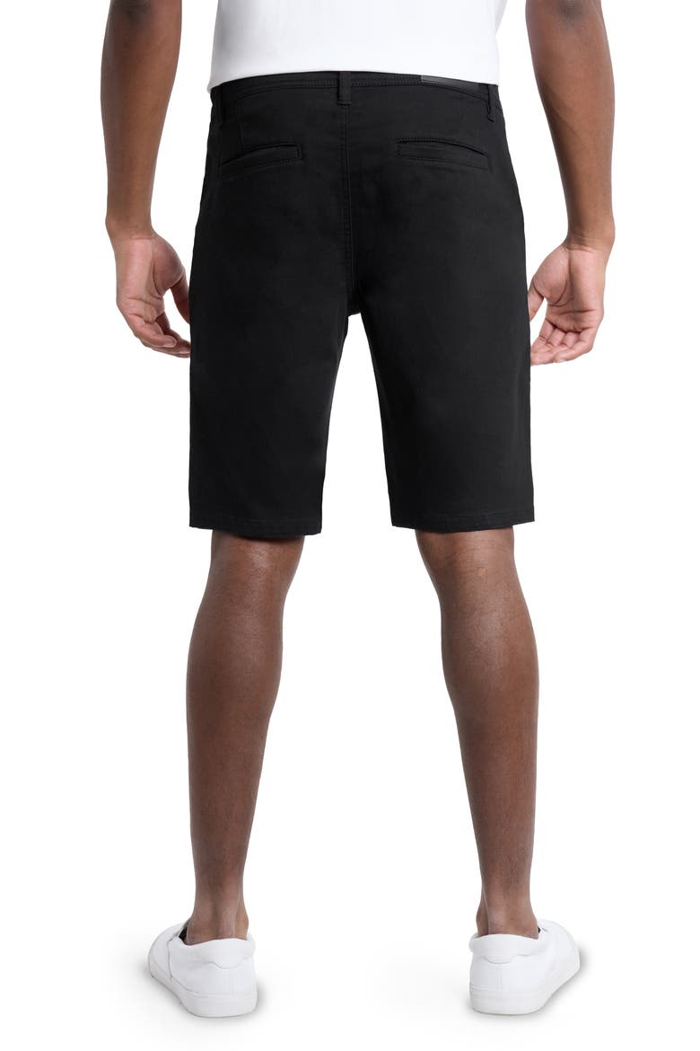 Flat Front Chino Shorts, Alternate, color, BLACK