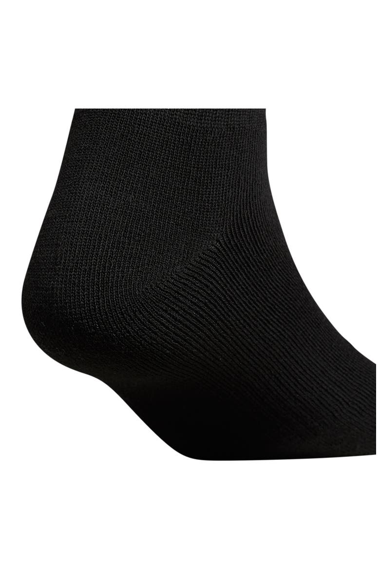 6-Pack Trefoil Performance Quarter Crew Socks, Alternate, color, BLACK