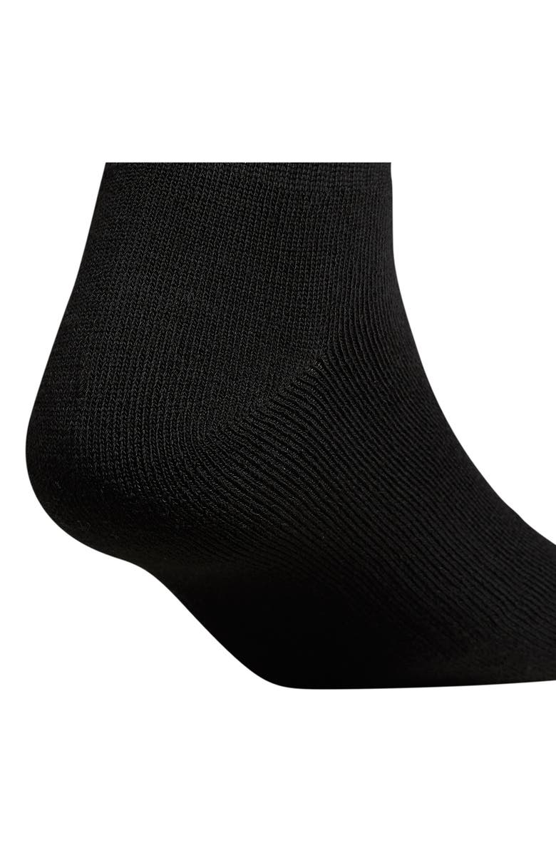adidas 6-Pack Trefoil Performance Quarter Crew Socks, Alternate, color, Black