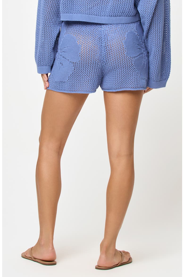Island Time Open Knit Cover-Up Shorts, Alternate, color, CHAMBRAY