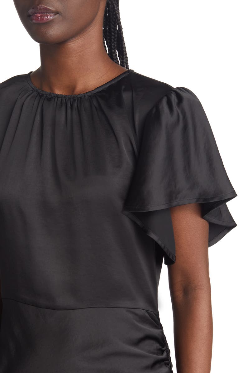 Chelsea28 Flutter Sleeve Asymmetric Hem Dress, Alternate, color,