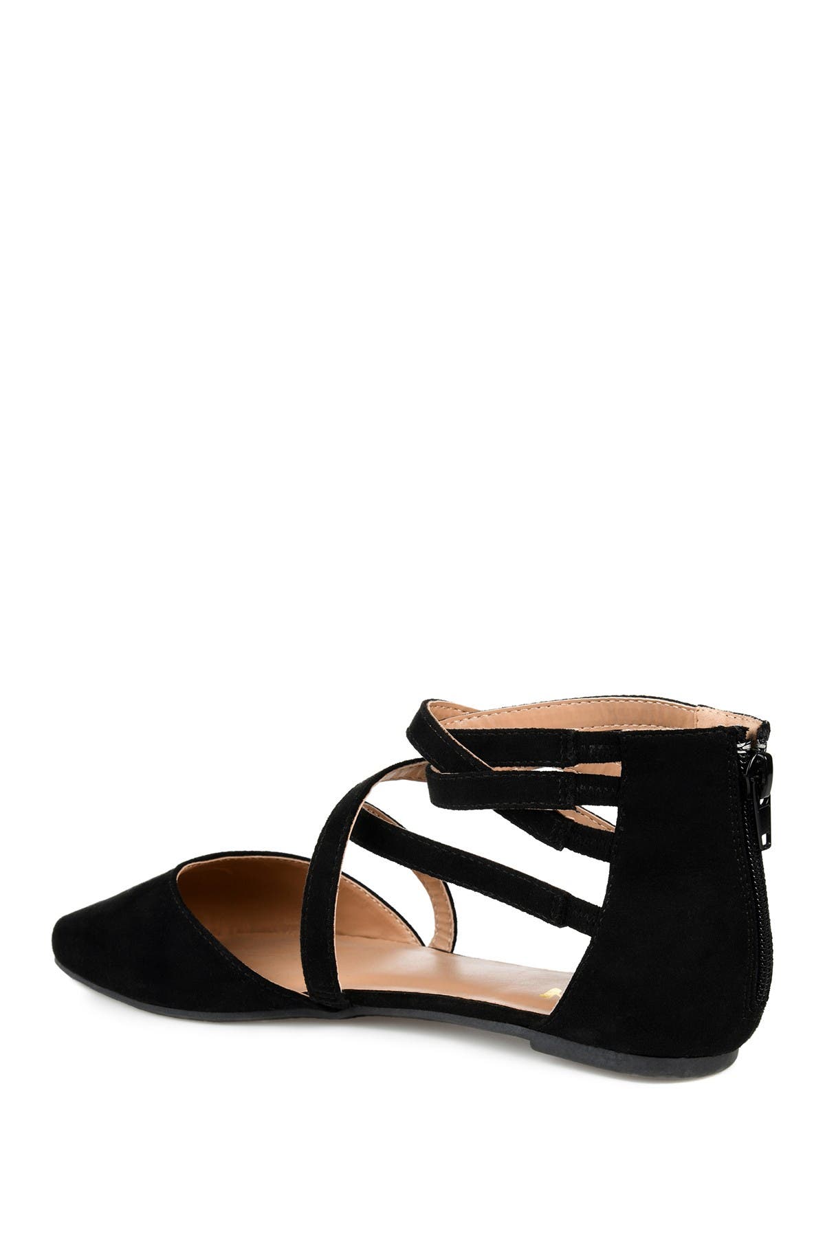 Journee Collection JOURNEE Marlee Ankle Strap Flat, Alternate, color, Black
