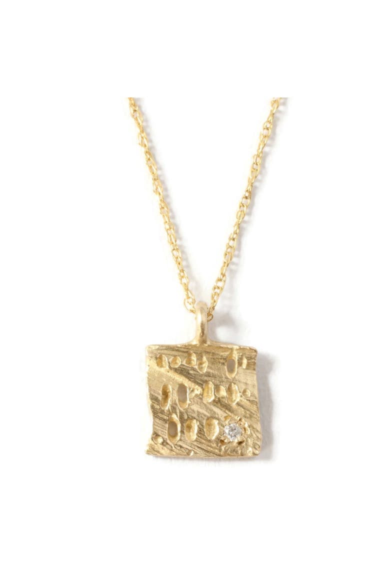 14K Sanctuary Square Diamond Necklace, Main, color, Gold