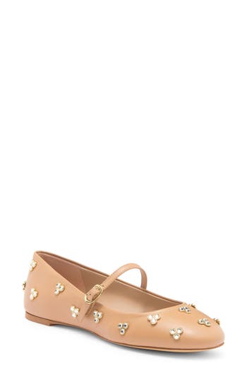 Stuart Weitzman Tammy Crystal Mary Jane Flat