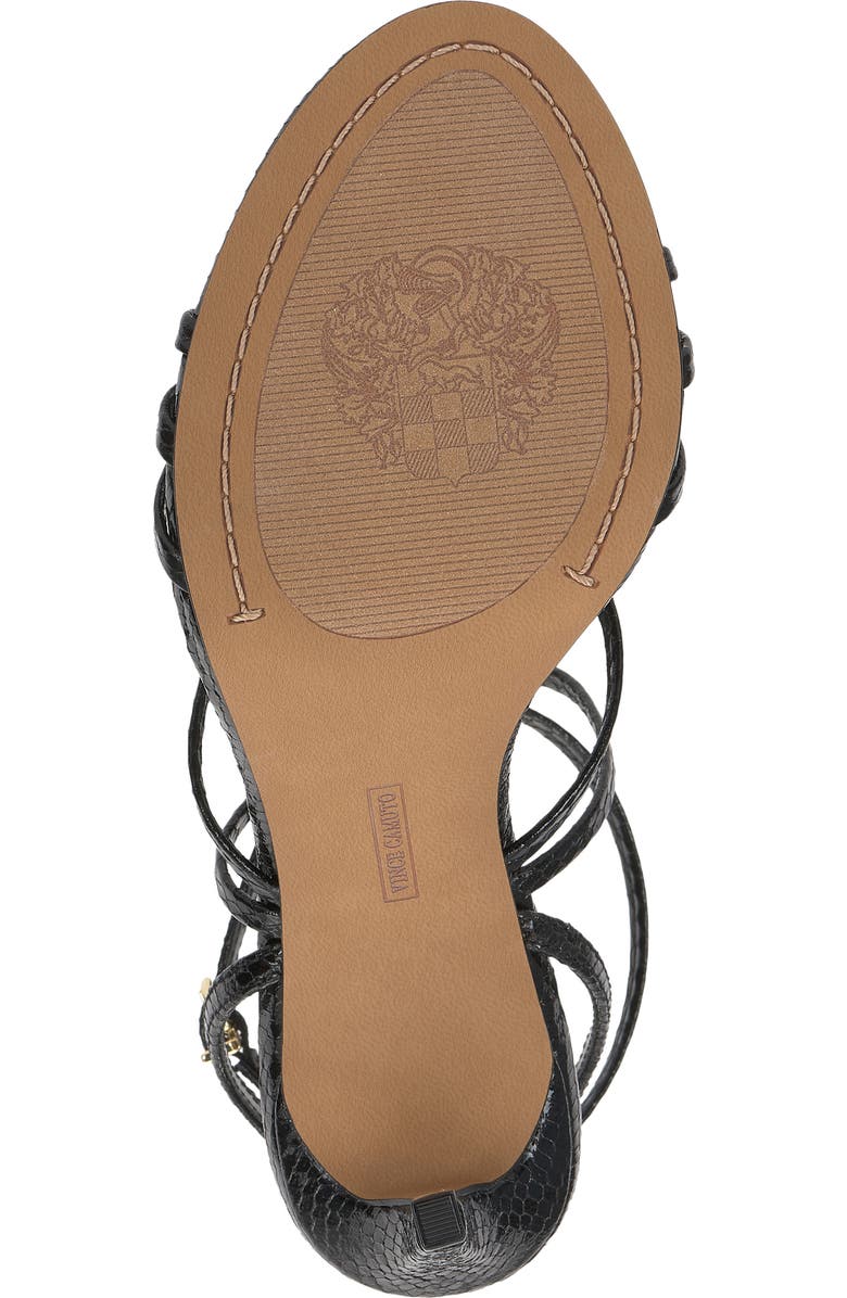Vince Camuto Arlein Strappy Sandal, Alternate, color, Black Embossed