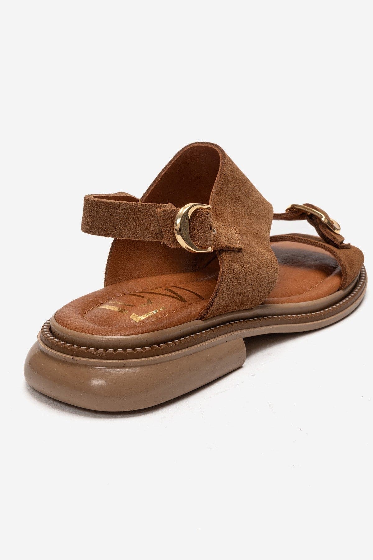 Forever & Always Shoes Cruel Leather Sandal, Alternate, color, Cognac Suede