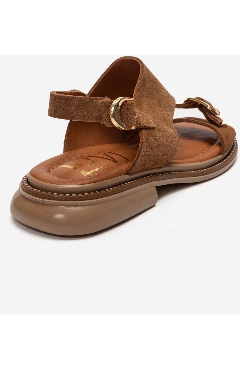 Forever & Always Shoes Cruel Leather Sandal, Alternate, color, Cognac Suede