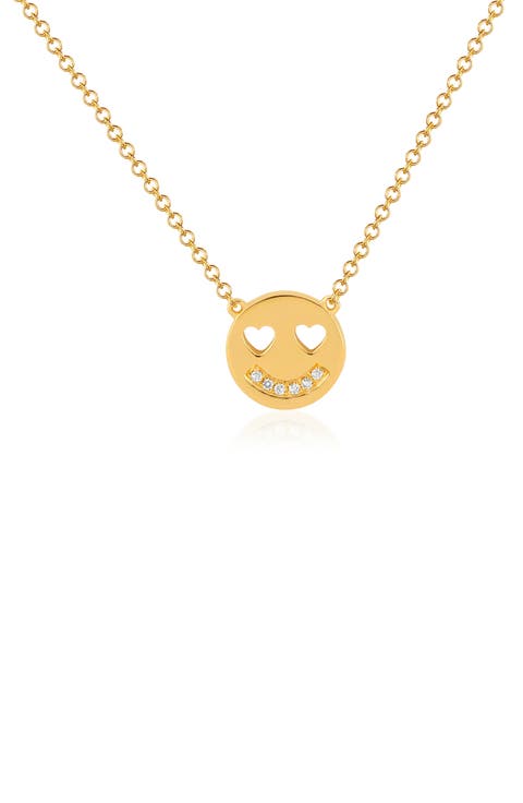 Diamond Happiness Pendant Necklace