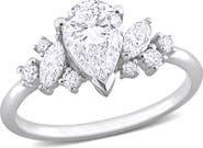 Julianna B. Lab-Grown Diamond Pear Cluster Ring 14k