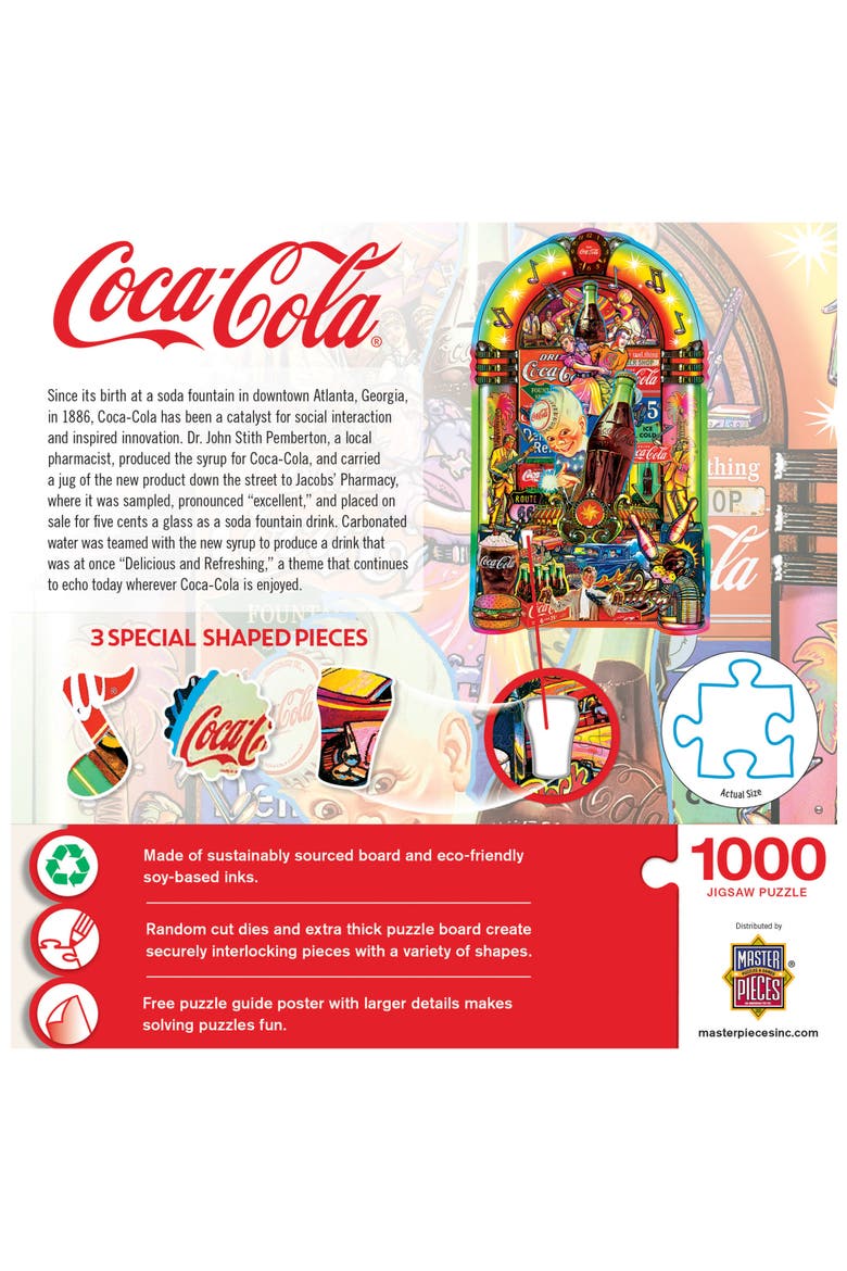 Coca-Cola Jukebox 1000pc Shaped Puzzle, Alternate, color, Multicolor