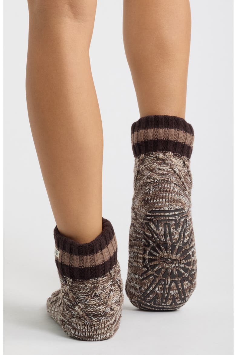 Deedee Fleece Lined Quarter Socks, Alternate, color, DARK CARAMEL