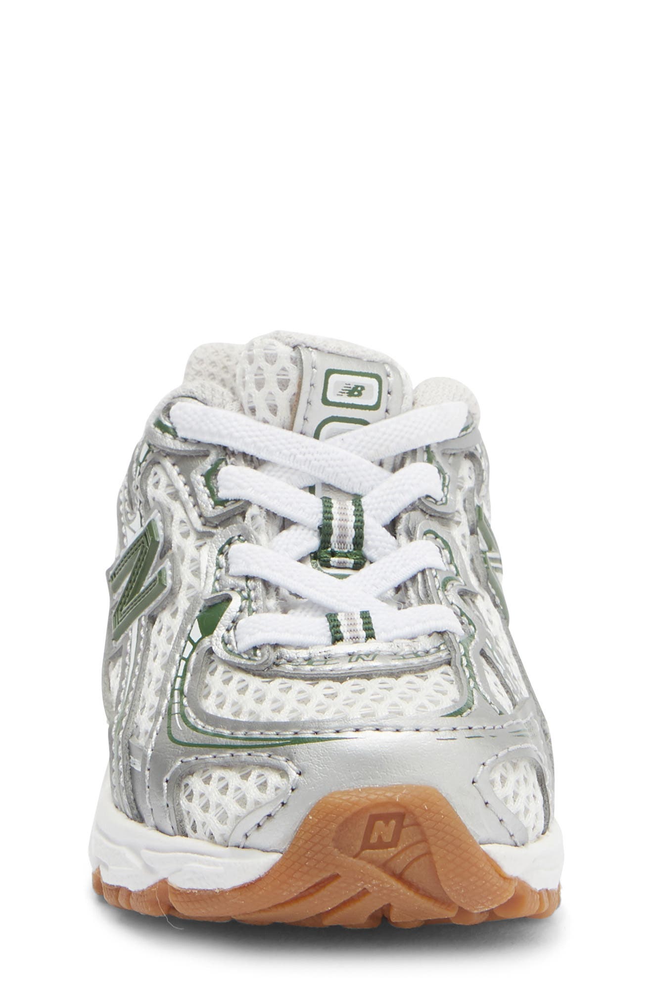 New Balance Kids' 740 Sneaker, Alternate, color, Silver/ Dark Alpine Green