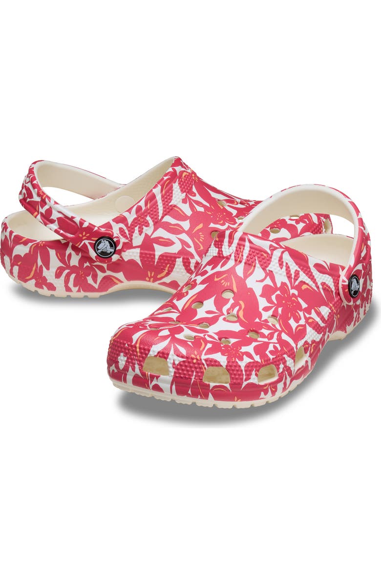 CROCS Kids' Classic Island Flower Clog, Alternate, color, Red/Chalk