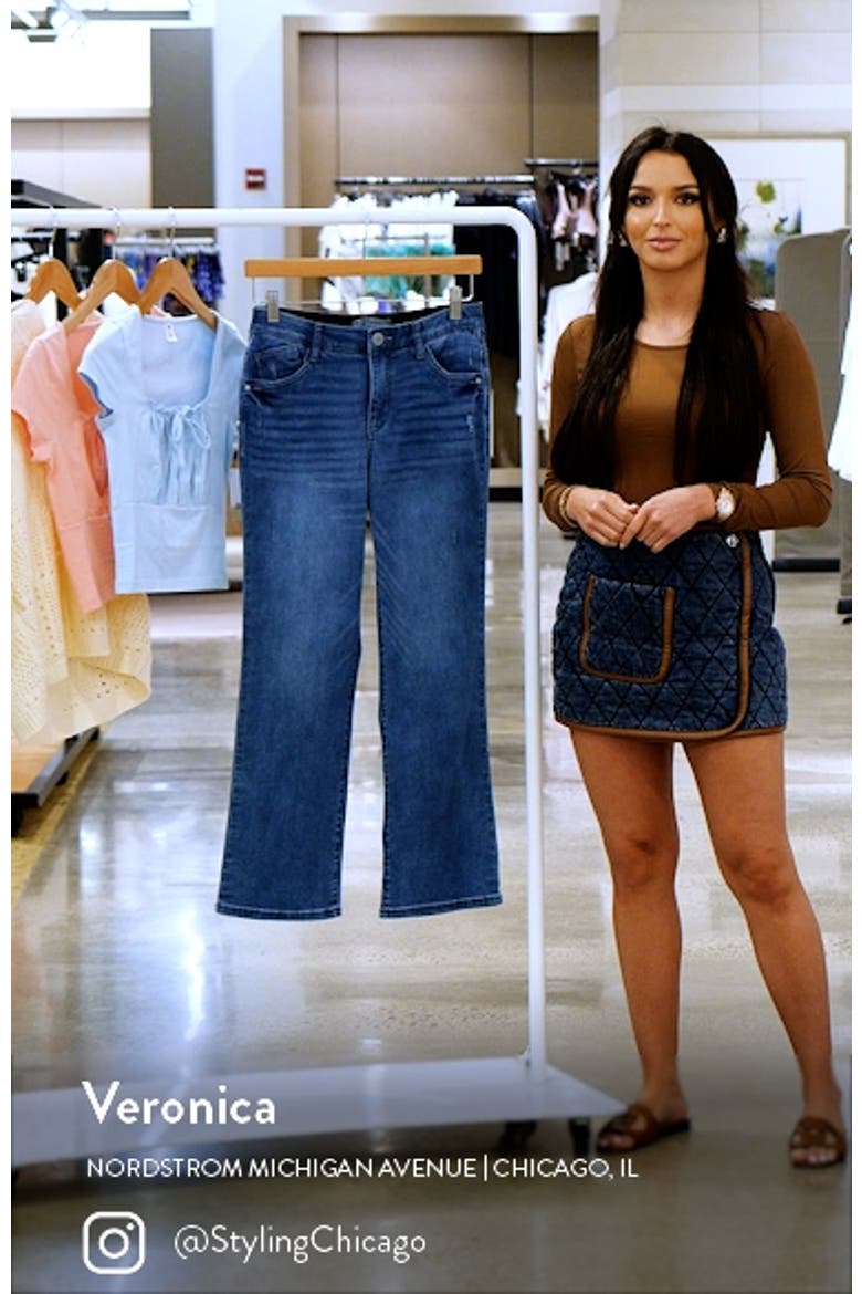 'Ab'Solution High Waist Ankle Flare Jeans (Nordstrom Exclusive) video