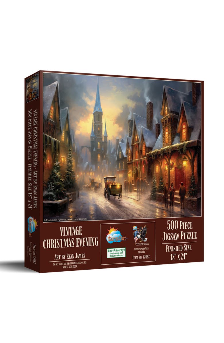 Sunsout Vintage Christmas Evening 500 piece Jigsaw Puzzle for Adults, Main, color, Multicolor