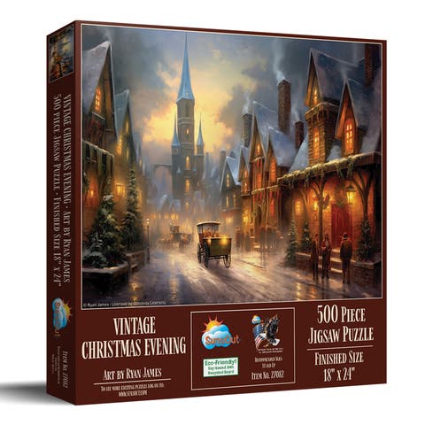 Vintage Christmas Evening 500 piece Jigsaw Puzzle for Adults