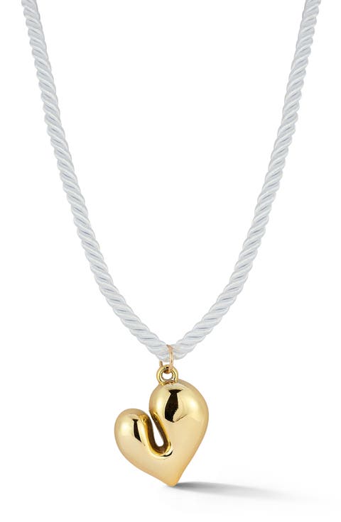 Heart Pendant Cord Necklace