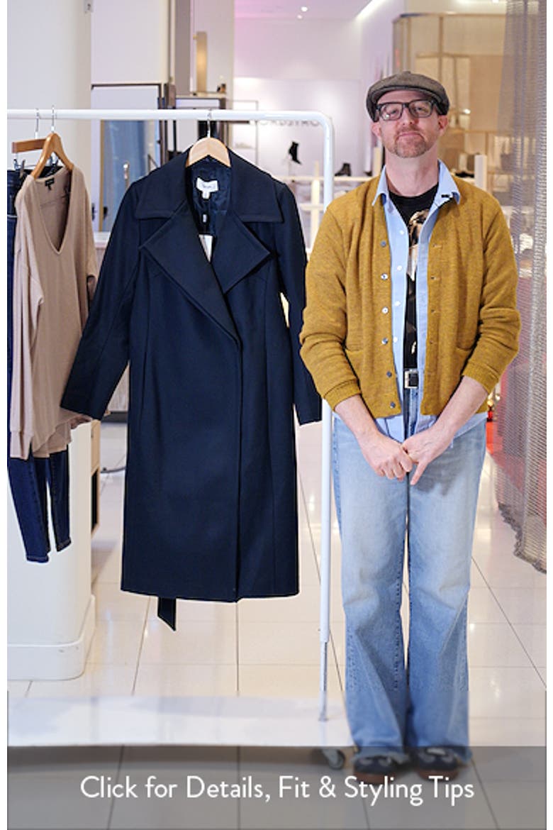 Odette Wool Blend Wrap Coat video