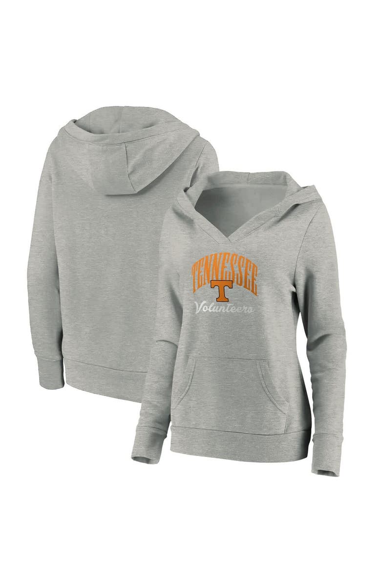 FANATICS Women's Fanatics  Gray Tennessee Volunteers Victory Script V-Neck Pullover Hoodie, Alternate, color, Gray