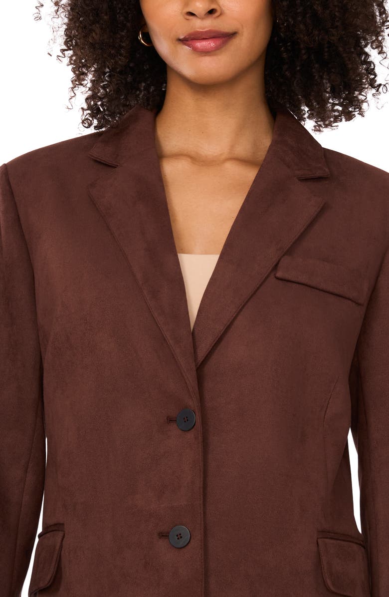 Halogen<sup>®</sup> Faux Suede Blazer, Alternate, color, Chocolate
