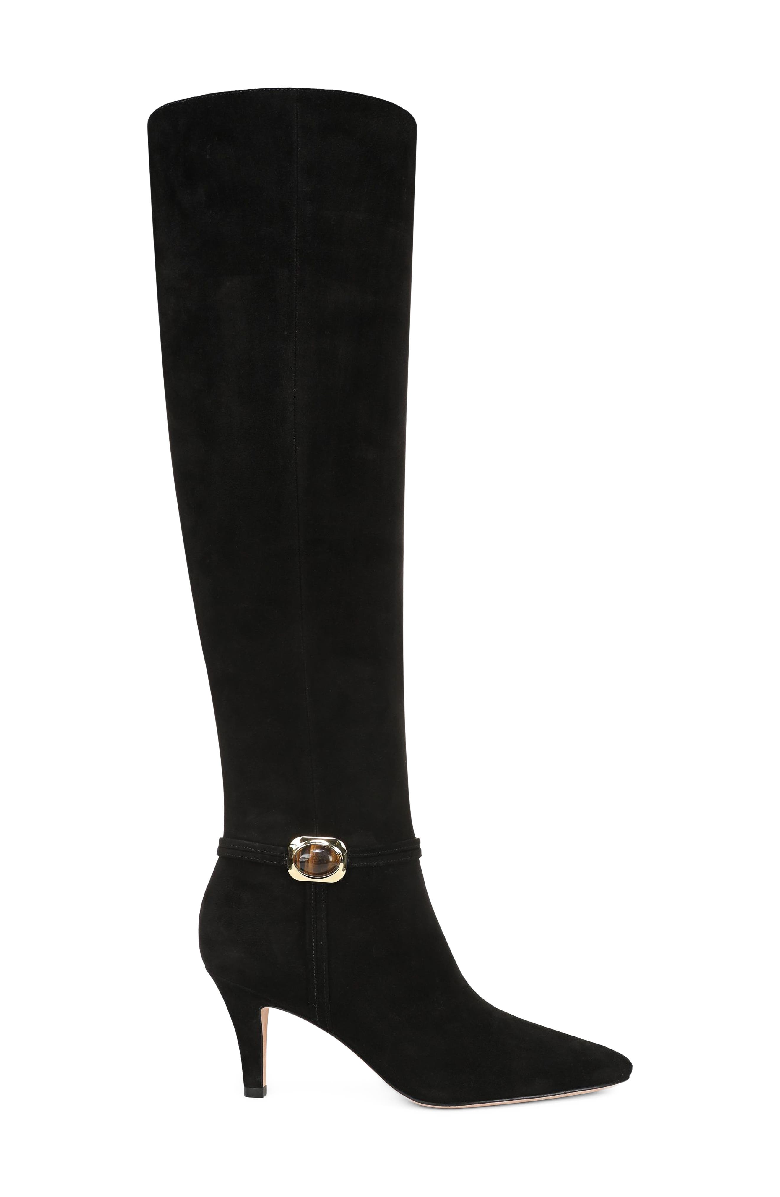 Angeline Knee High Boot, Alternate, color, BLACK SUEDE