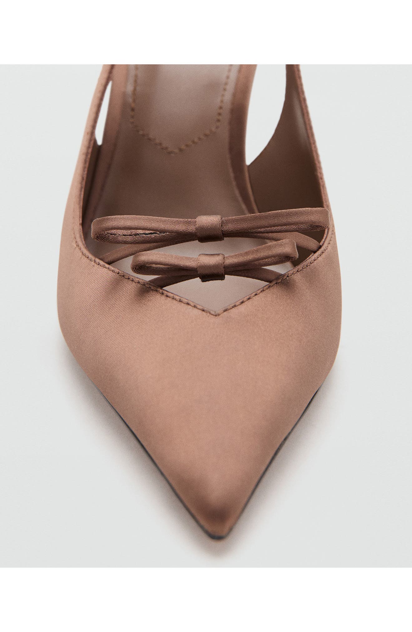 MANGO Laurel Slingback Pump, Alternate, color, Chocolate