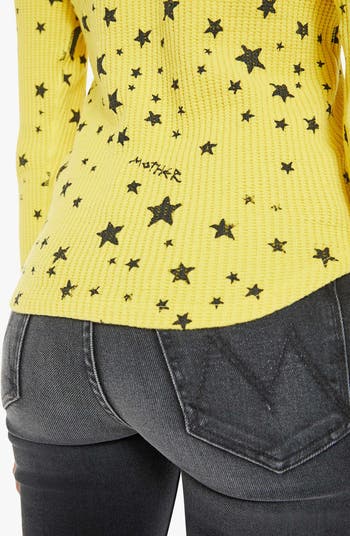 Star Waffle Stitch Stretch Cotton Top
