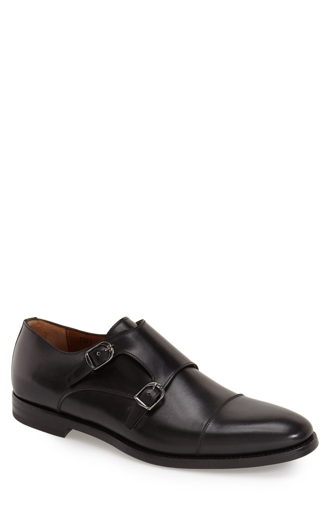 Gordon Rush 'Malone' Double Monk Strap Shoe, Main, color, 