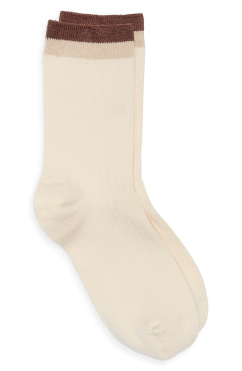 Tipped Wide Rib Dress Socks