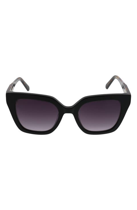 50mm Gradient Square Cat Eye Sunglasses