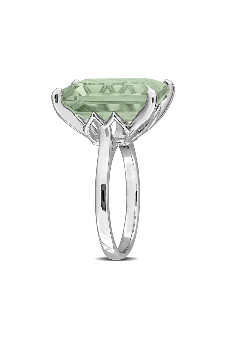 Octagon Cut Green Quartz Statement Ring, Alternate, color, GREEN